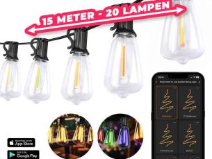Lichtslinger Warm Wit En Kleuren - Met Tijdschema's, Bediening Op Afstand En