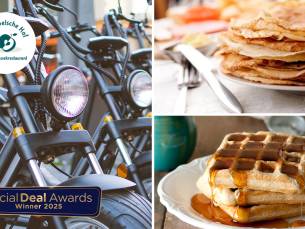 E-chopper (3 uur) + warme drank + naturel pannenkoek bij De Appelsche Hof