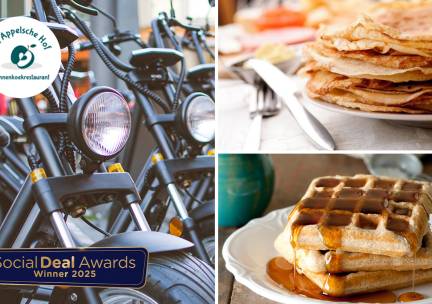 E-chopper (3 uur) + warme drank + naturel pannenkoek bij De Appelsche Hof