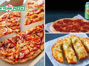 Pizza (25 cm) + garlic bread voor afhaal bij New York Pizza Verlengde Hereweg