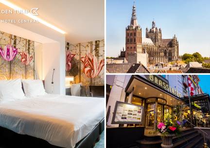 Overnachting voor 2 + ontbijt + borrelplank in hartje Den Bosch