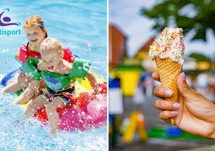 Entree voor Optisport Tolhuisbad + softijs met dip