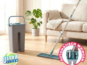 Flat Mop Dweil Met Wringemmer - Schoon Zonder Bukken En Gedoe! ...