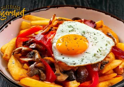 Friet naar keuze + sundae ijsje