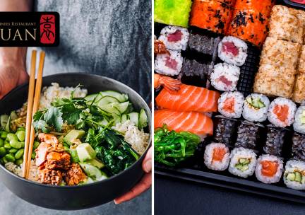 Sushibox of pokÃ©bowl naar keuze voor afhaal bij Yuan Restaurant