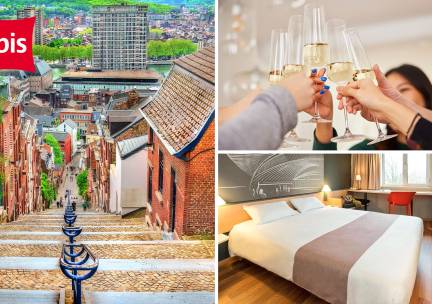 Overnachting voor 2 + ontbijt + welkomstdrankje + late check-out nabij Luik