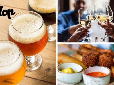 Bier- of wijnproeverij + hapjes bij Proeflokaal Hop
