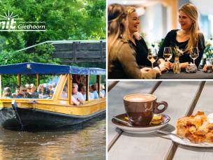 Rondvaart (1 uur) door Giethoorn + koffie + gebak