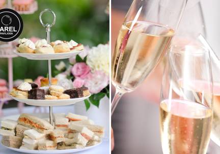 High tea + glas bubbels bij Parel Paviljoen