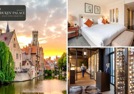 Overnachting voor 2 + ontbijt bij 5-sterrenhotel  Hotel Dukesâ Palace in hartje Brugge