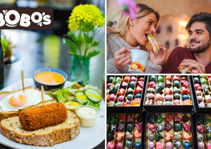 2-gangen keuzelunch + chocoladeverrassing bij Bobo's Bonbons