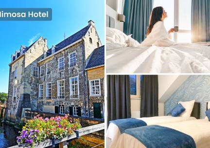 Overnachting voor 2 of 3 personen + late check-out + welkomstdrankje in Valkenburg