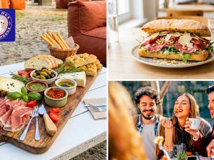 Warme drank met gebak, 2-gangenlunch of borrelplank voor 2