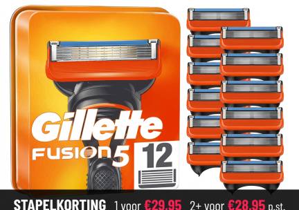 Gillette Fusion5 Scheermesjes 12-Pack - Slechts 2,50 Per Mesje! ...