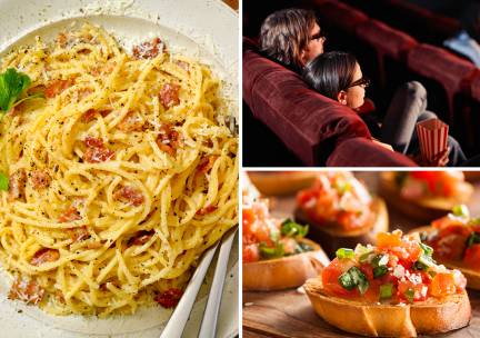 3-gangen diner Ã  la carte + evt. film bij Trattoria Culaccino