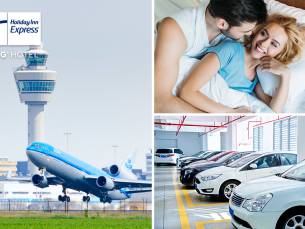Overnachting voor 2 + ontbijt + late check-out + parkeren vlakbij Schiphol