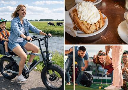Huur fatbike + koffie/thee + cake + evt. broodje kroket of frikandel en minigolf