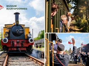 Entree voor museum + treinrit bij Museum Buurtspoorweg