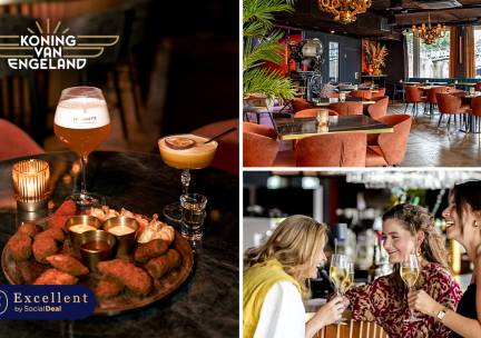 Borrelplank + speciaalbier, wijn of cocktail naar keuze bij de Koning van Engeland