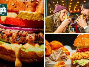 Burger naar keuze + potato wedges