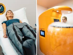 1, 3 of 5 cryotherapiesessie(s) of compressie/lymfedrainage-behandeling(en)