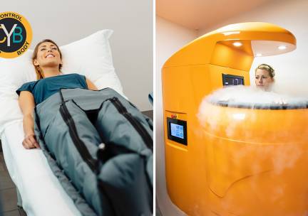 1, 3 of 5 cryotherapiesessie(s) of compressie/lymfedrainage-behandeling(en)