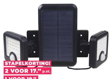 Dubbele Solar Hoeklamp Met Sensor - Voor Zicht En Veiligheid! ...