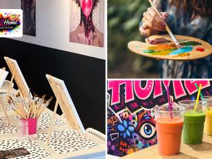 Sip & Paint-schilderworkshop (2 uur) incl. schildermaterialen + drankje + snack in hartje Lelystad