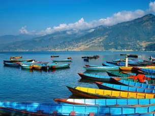 Pokhara aan het Phewa meer