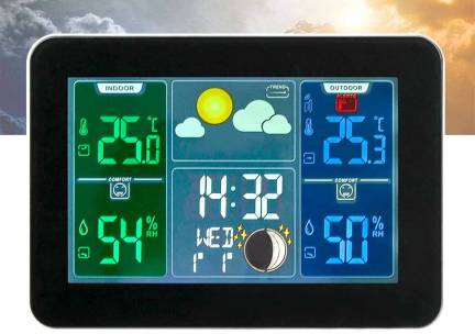 Weerstation Met Barometer - Met Binnen- En Buitensensor! ...