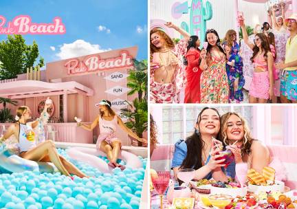 Entree Pink Beach + cocktail/mocktail of brunch/lunch in Amsterdam