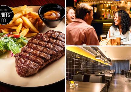 3-gangendiner à la carte bij Brasserie Manifest
