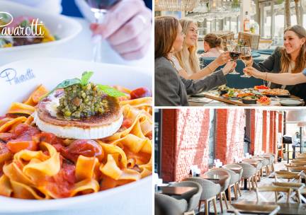 Italiaans 2- of 3-gangen keuzediner bij Pavarotti aan het strand van Kijkduin