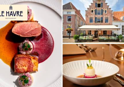 2-, 3-, 4-, 5- of 6-gangenlunch of 4-, 5- of 6-gangendiner in Elburg