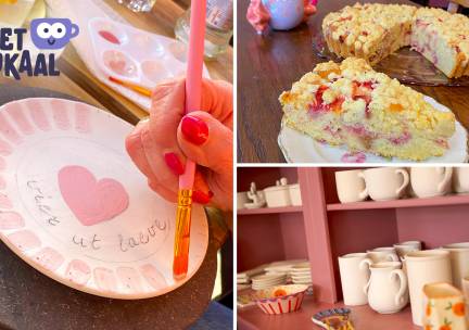 Workshop keramiek schilderen + koffie/thee (2 uur) of gebak met drank naar keuze