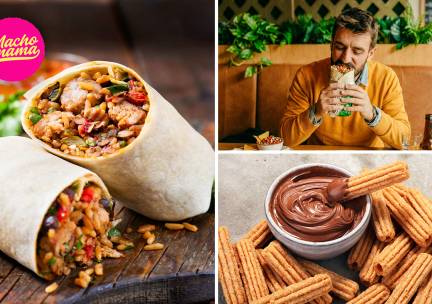 Burrito naar keuze + churro's + frisdrank voor afhaal