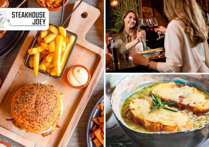 3-gangendiner Ã  la carte of All-You-Can-Eat spareribs bij Steakhouse Joey