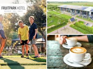 2 uur minigolf in de Betuwe + entree fruitpark + koffie/thee + gebak