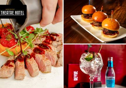 3-gangen keuzediner of 2 cocktails + 3 mini-burgers bij Brasserie Revue