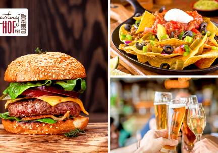 Nacho's + burger naar keuze + bier/wijn/fris bij Hof van Oldeberkoop