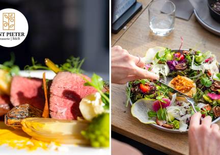 2-gangenlunch of 3-gangendiner à la carte bij Brasserie Sint Pieter