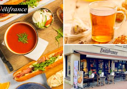 Luxe high tea (2,5 uur) bij DÃ©lifrance in hartje Leiden