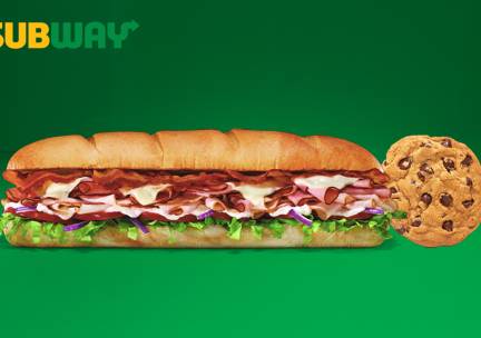 Sub (30 cm) + cookie naar keuze voor afhalen bij Subway Cuijk