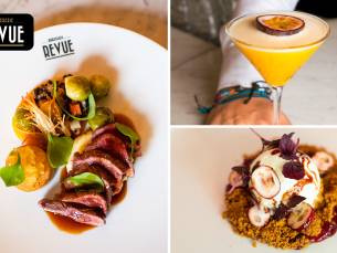 3-gangen keuzediner of 2 cocktails + 3 mini-burgers bij Brasserie Revue