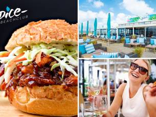 Ontbijt naar keuze + evt. bubbels of 2-gangenlunch bij Spice Beach Club