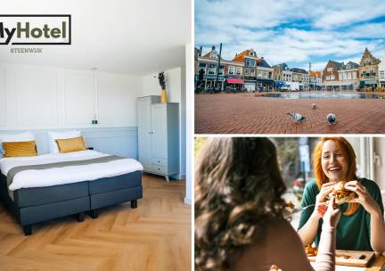 Hotelovernachting voor 2 + ontbijt in Steenwijk + evt. diner in Giethoorn