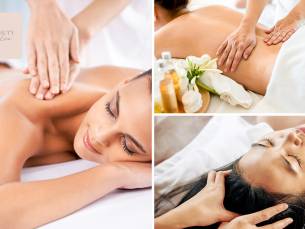 Massage naar keuze (30 of 60 min) of gezichtsbehandeling (60 min)