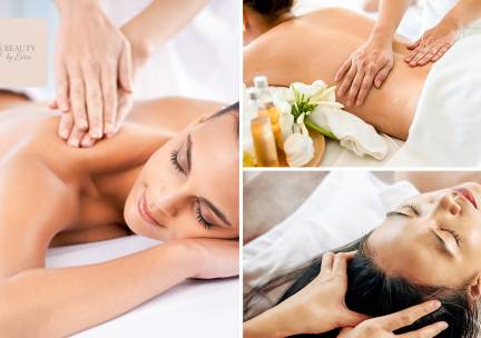 Massage naar keuze (30 of 60 min) of gezichtsbehandeling (60 min)