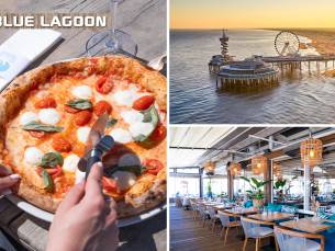 Pizza naar keuze bij Strandpaviljoen Blue Lagoon