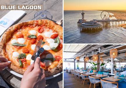 Pizza naar keuze bij Strandpaviljoen Blue Lagoon